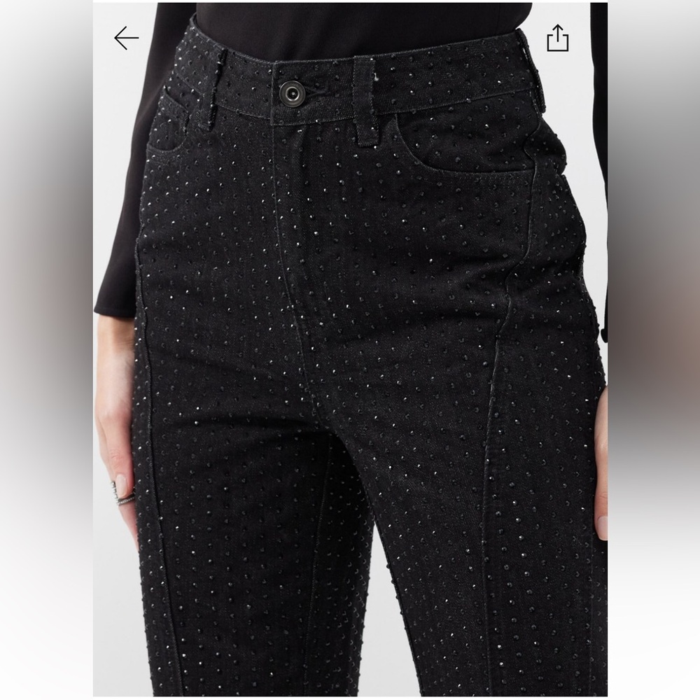Black Studded Women's Jeans